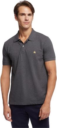 Brooks Brothers Slim-fit Piqu&eacute; Polo met Korte Mouwen - Heren - Polos - Grijs - M - Katoen - Tops