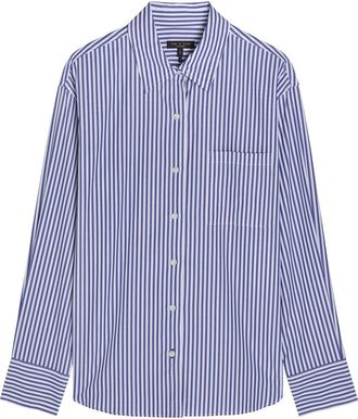 Rag & Bone Rag & Bone Connie Striped Cotton-poplin Shirt - Navy - S (UK8-10 / S)