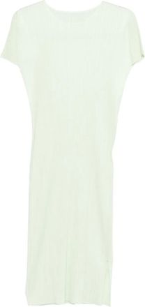 Pleats Please Issey Miyake Geplooide jurk - Groen