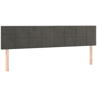 vidaXL Cabecero Con Led De Terciopelo Gris Oscuro 160x5x78/88 Cm Vidaxl