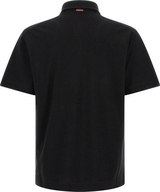 Ermenegildo Zegna Pure Cotton Polo Shirt - Black