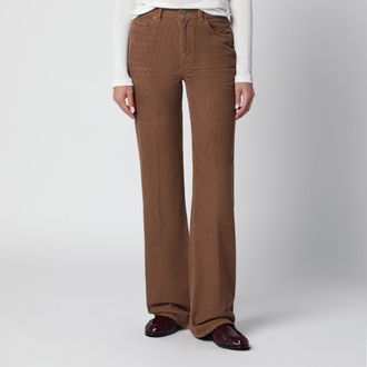 Saint Laurent Pantaloni anni 70 color Fall Leaf in cotone