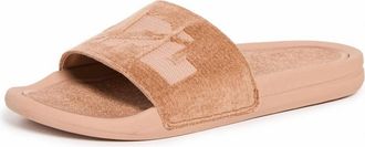 Athletic Propulsion Labs Womens Techloom Velvet Slide Sandal In Caramel Tan