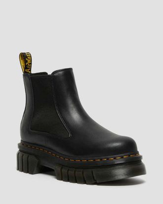 Black dm chelsea boots clearance