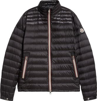Moncler Daniel Nylon Down Puffer Jacket in Black/Black at Nordstrom, Size 2