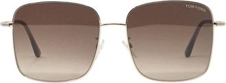 Tom Ford Womens Tom Ford FT0894-K 28F Shiny Rose Gold Sunglasses