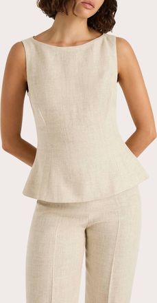 Faithfull The Brand Ana Boat Neck Top In Natural