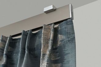 Garesa Gardinenstange »FLAT« 1 läufig-läufig Wunschmasslänge Rechteckprofil, perfekter Lauf, modern, verlängerbar, mit Endkappe