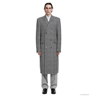 Thom Browne Prince of Wales Wool Chesterfield Overcoat