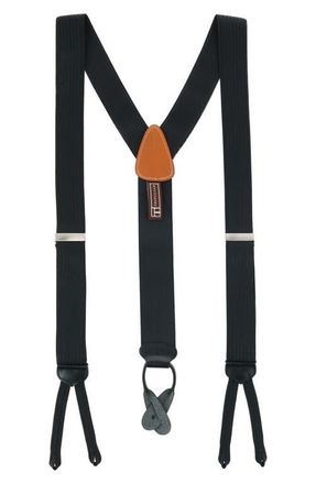 Trafalgar Store Regal Silk Formal Suspenders in Black at Nordstrom