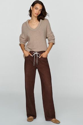 Rag & Bone Miramar Terry High Rise Wide Leg Drawstring Jeans