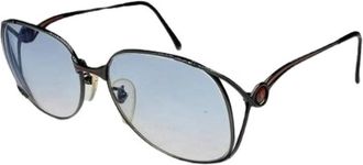 Saint Laurent Pre-owned Vintage Zonnebril - Dames - Vintage Accessoires - Blauw - ONE Size - Vintage