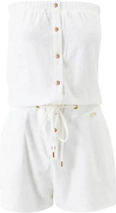 Melissa Odabash Venus Terry Playsuit - Dames - Playsuits - Wit - XS - Katoen - Jumpsuits & Playsuits