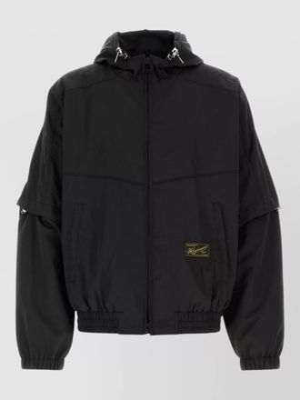 Wooyoungmi hooded nylon windbreaker jacket elastic trim