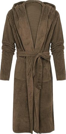 Generic ofeirhz Mens Robes Dressing Gown Hooded for Home,Long Dressing Gowns Mens UK, Hooded Long Sleeved Bathrobe Men Shower,Luxury Mens Housecoats for Gift 