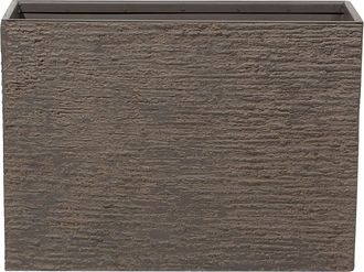 Beliani Maceta De Piedra Marr&oacute;n 29 X 70 X 50 Cm Rectangular Para Interior Y Exterior Edessa