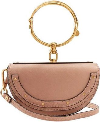 Chlo&eacute; Nude-Pink Leather Nile Minaudiere