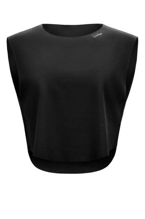 Winshape Crop-Top WINSHAPE AET115LS, Damen, Gr. XXL, schwarz, 85% Polyester, 15% Elasthan, R&uuml;ckenausschnitt, Tops Crop-Top, Functional Soft and Light