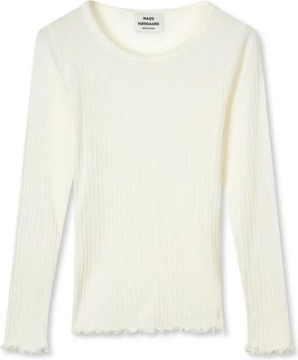 Mads Norgaard Mujer, Camisetas, Beige, Talla: M