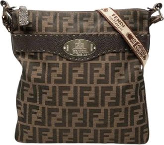 Fendi Pre-owned Cross Body Bags, female, Brown, Size: ONE SIZE Pre-owned Crossbody Bag