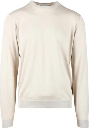 FILIPPO DE LAURENTIIS Maglia - Heren - Ronde hals truien - Beige - 4XL - Katoen - Truien & Vesten