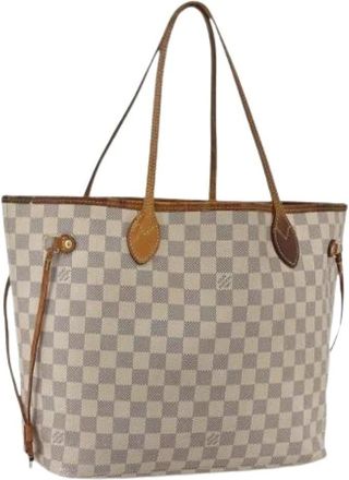 Louis Vuitton Pre-owned Tote Bags, female, White, Size: ONE SIZE Pre-owned Damier Azur Tote Bag