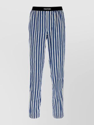 Tom Ford silk printed straight-leg trousers