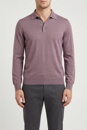 Brunello Cucinelli Mauve Wool Silk Knit Sweater, Brand Size 46 (US Size 36)