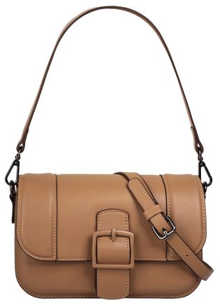 Bugatti Umh&auml;ngetasche BUGATTI ZITA, Damen, Gr. B/H/T: 22cm x 14cm x 8cm onesize, braun (cognac), Kunstfaser, clean, Taschen Umh&auml;ngetasche