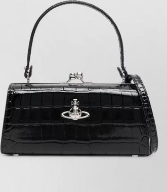Vivienne Westwood crocodile effect xl frame tote bag