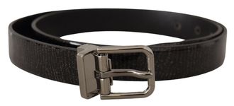 Dolce & Gabbana Mens Black Leather Belt Bel8473 - Size 90 cm