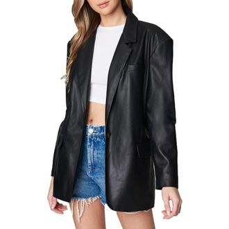 Blank NYC Faux Leather Blazer in Self Starter at Nordstrom Rack, Size X-Small