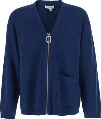 J.W.Anderson Cardigan met V-hals - Heren - Vesten - Blauw - M - Wol - Truien & Vesten