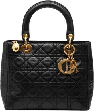 Dior Pre-owned Handbags, female, Black, Size: ONE SIZE Pre-owned Lady Dior