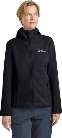 Jack Wolfskin Softshelljacke JACK WOLFSKIN BORNBERG HOODY W, Damen, Gr. XXXL (50), schwarz, Obermaterial: 100% Polyester. Futter: 100% Polyester, Jacken Softshellja