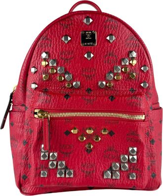 MCM Mcm Red Color Leather Backpack (Pre-Owned)