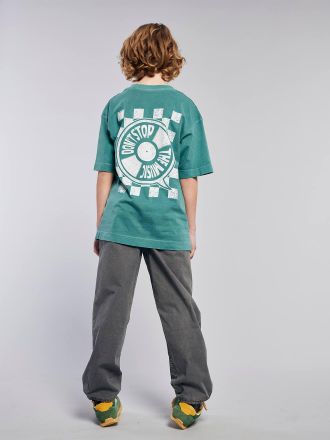 Jonen Jungen Oversized-Shirt JONEN mit Prints und Recycling-Baumwolle aqua