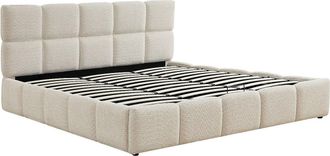 Vente-Unique Canap&eacute; abatible 200 x 200 cm - Tela boucl&eacute; - Beige - DILUDO