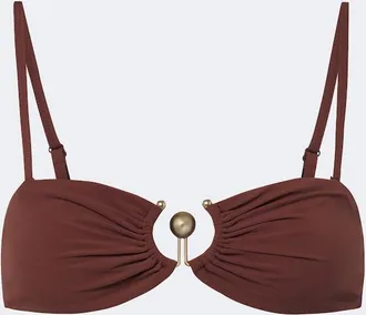 CHRISTOPHER ESBER Embellished ruched bikini top