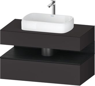 Duravit Duravit - Qatego Consola Mueble Bajo Lavabo, 1 Extra&iacute;ble, 1 Caj&oacute;n
