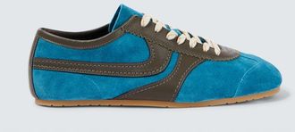 Dries Van Noten Leather-trimmed suede sneakers
