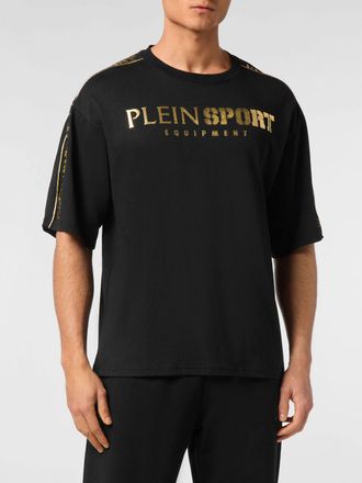 Plein Sport T-shirt in jersey con logo laminato a contrasto