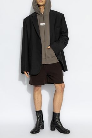 Maison Margiela Wool Blazer With Open Lapels, Mens, Black