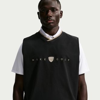 Nike Mens Fairway Fresh Dri-FIT Oversized Golf Wind Vest in Black | IB0310-010