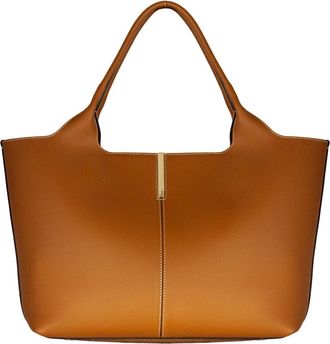 Tod's Tassen, Dames, Bruin, ONE Size, Leer, Medium-Small Shopping Bag
