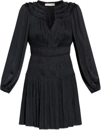 Ulla Johnson Jurk Malia - Dames - Korte kleedjes - Zwart - 3XS - Leer - Kleedjes