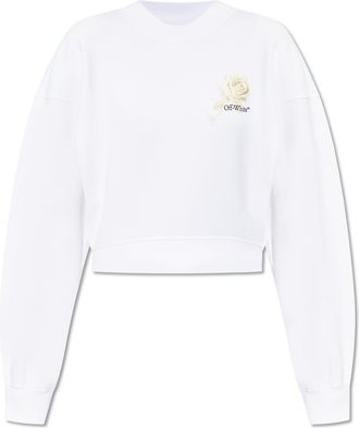 Off-white Off-white Cropped Sweatshirt With Print