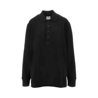 Courr&egrave;ges Oversized piquet polo shirt Woman M
