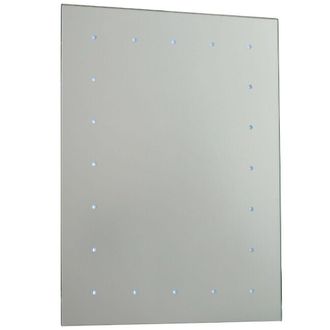 Loops IP44 LED Bathroom Mirror 60cm x 45cm Battery Powered Wall Light Push Switch | Size: 60 cm x 45 cm