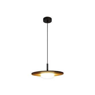 Lucide L&aacute;mpara colgante de madera con 1 led integrado, taupe